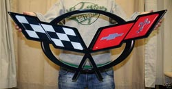 Chevrolet Corvette Metal Sign COR13 32x15