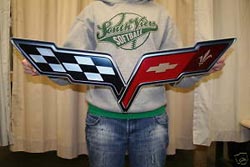 Chevrolet Corvette Metal Sign COR14 32x12